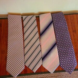 Four Robert Allan Pink Themed Ties